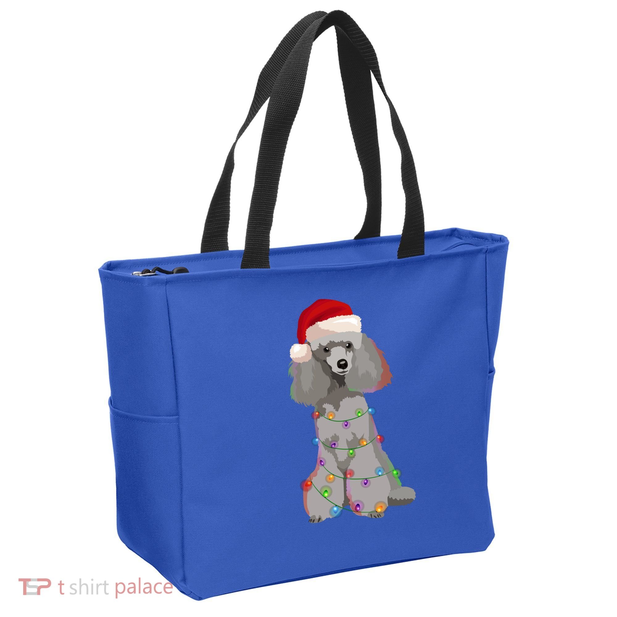 Poodle Christmas Lights Xmas Dog Lover Gift Tote Bag