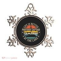 Pontoon Captain Life Is Better At The Lake Ornament thumb 0