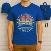 Pontoon Captain Life Is Better At The Lake T-Shirt thumb 6