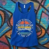 Pontoon Captain Life Is Better At The Lake Women's Tank Top thumb 3