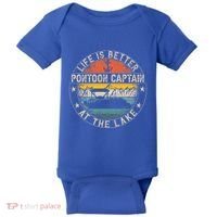 Pontoon Captain Life Is Better At The Lake Baby Bodysuit thumb 0