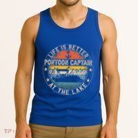 Pontoon Captain Life Is Better At The Lake Tank Top thumb 3