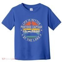 Pontoon Captain Life Is Better At The Lake Toddler T-Shirt thumb 0