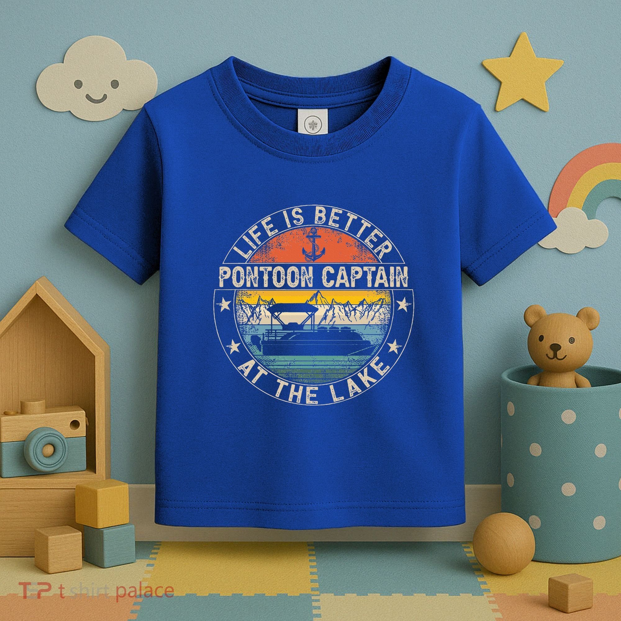 Pontoon Captain Life Is Better At The Lake Toddler T-Shirt
