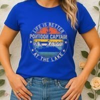 Pontoon Captain Life Is Better At The Lake Women's T-Shirt thumb 2