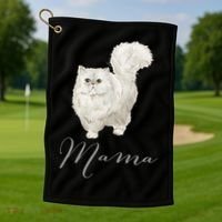 Persian Cat Mama Gift Cat Mom Cat Mama Present Cat Mommy Gift Golf Towel thumb 1