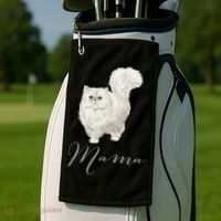 Persian Cat Mama Gift Cat Mom Cat Mama Present Cat Mommy Gift Golf Towel thumb 2