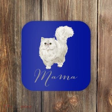 Persian Cat Mama Gift Cat Mom Cat Mama Present Cat Mommy Gift Coaster