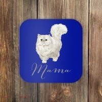 Persian Cat Mama Gift Cat Mom Cat Mama Present Cat Mommy Gift Coaster thumb 0