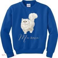 Persian Cat Mama Gift Cat Mom Cat Mama Present Cat Mommy Gift Kids Sweatshirt thumb 0