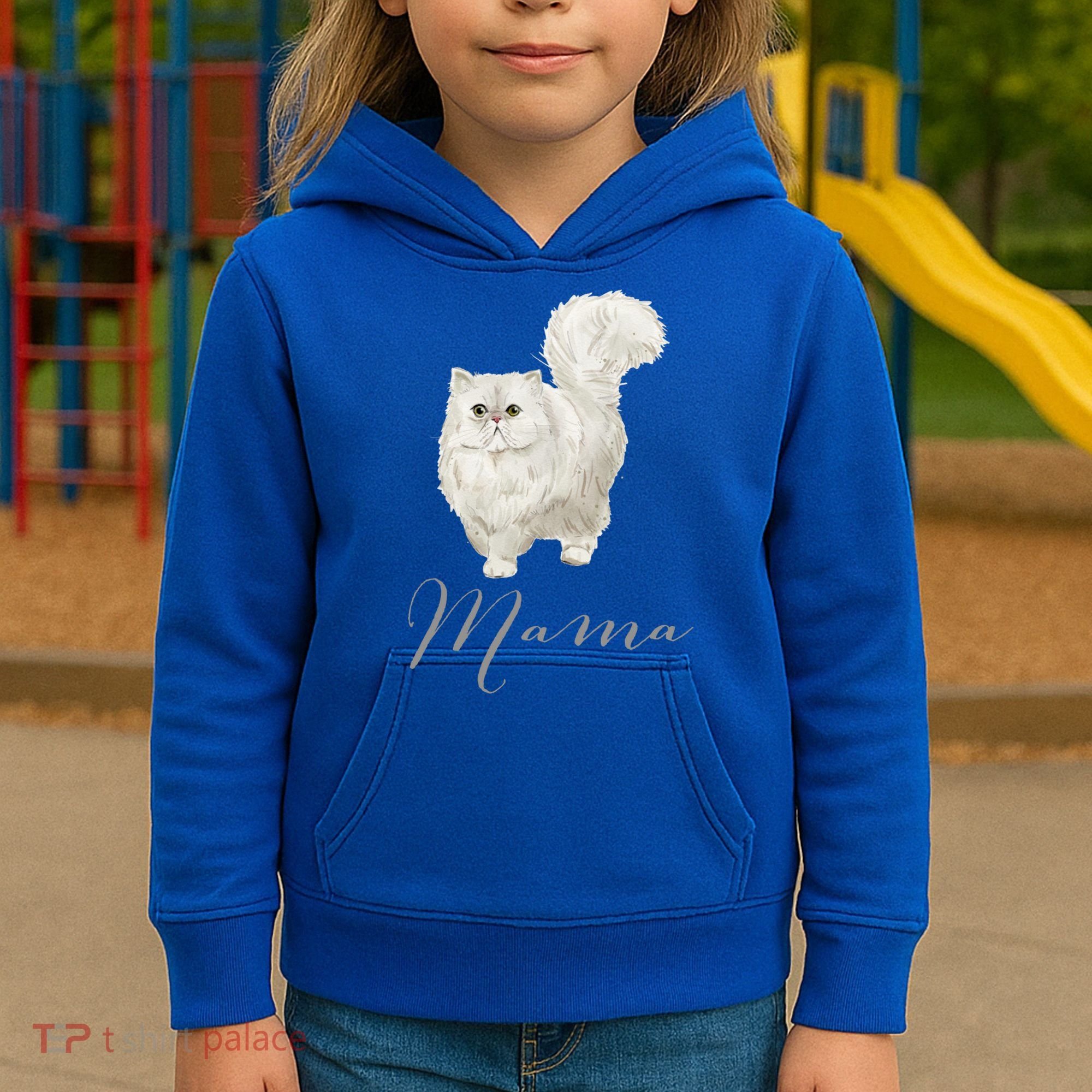 Persian Cat Mama Gift Cat Mom Cat Mama Present Cat Mommy Gift Kids Hoodie