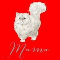 Persian Cat Mama Gift Cat Mom Cat Mama Present Cat Mommy Gift Santa Hat thumb 1