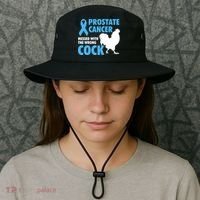 Prostate Cancer Messed With The Wrong Cock Cancer Awareness Gift Bucket Hat thumb 3