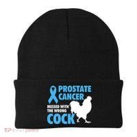 Prostate Cancer Messed With The Wrong Cock Cancer Awareness Gift Beanie thumb 0