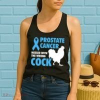 Prostate Cancer Messed With The Wrong Cock Cancer Awareness Gift Women's Tank Top thumb 2
