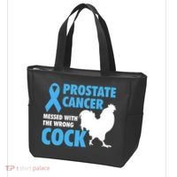 Prostate Cancer Messed With The Wrong Cock Cancer Awareness Gift Tote Bag thumb 3