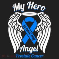 Prostate Cancer My Hero Is Now My Angel Wings Gift Beanie thumb 2