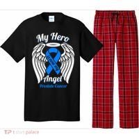 Prostate Cancer My Hero Is Now My Angel Wings Gift Pajama Set thumb 0