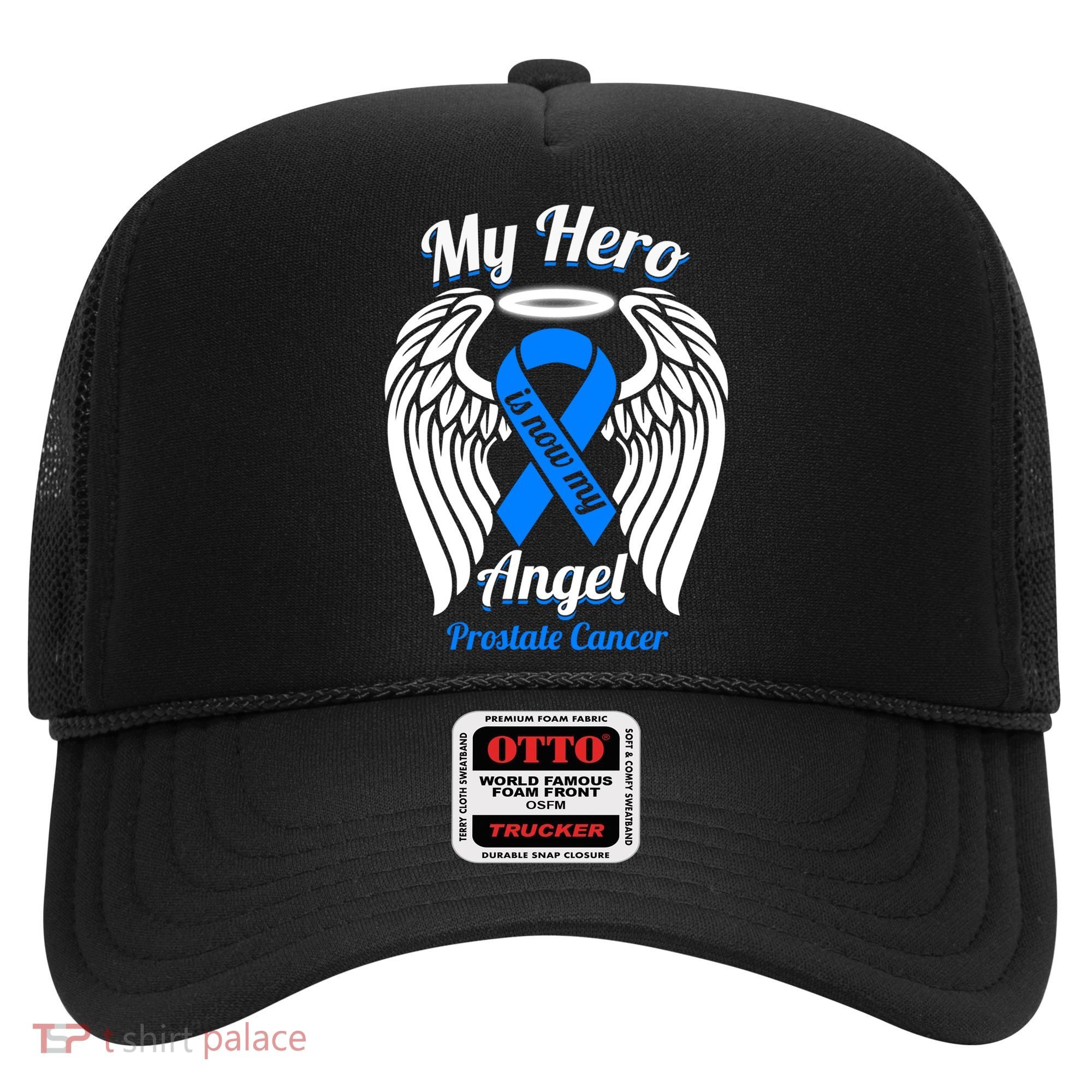 Prostate Cancer My Hero Is Now My Angel Wings Gift Hat
