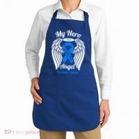 Prostate Cancer My Hero Is Now My Angel Wings Gift Apron thumb 2