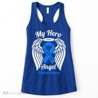 Prostate Cancer My Hero Is Now My Angel Wings Gift Women's Tank Top thumb 0