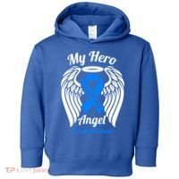 Prostate Cancer My Hero Is Now My Angel Wings Gift Toddler Hoodie thumb 0