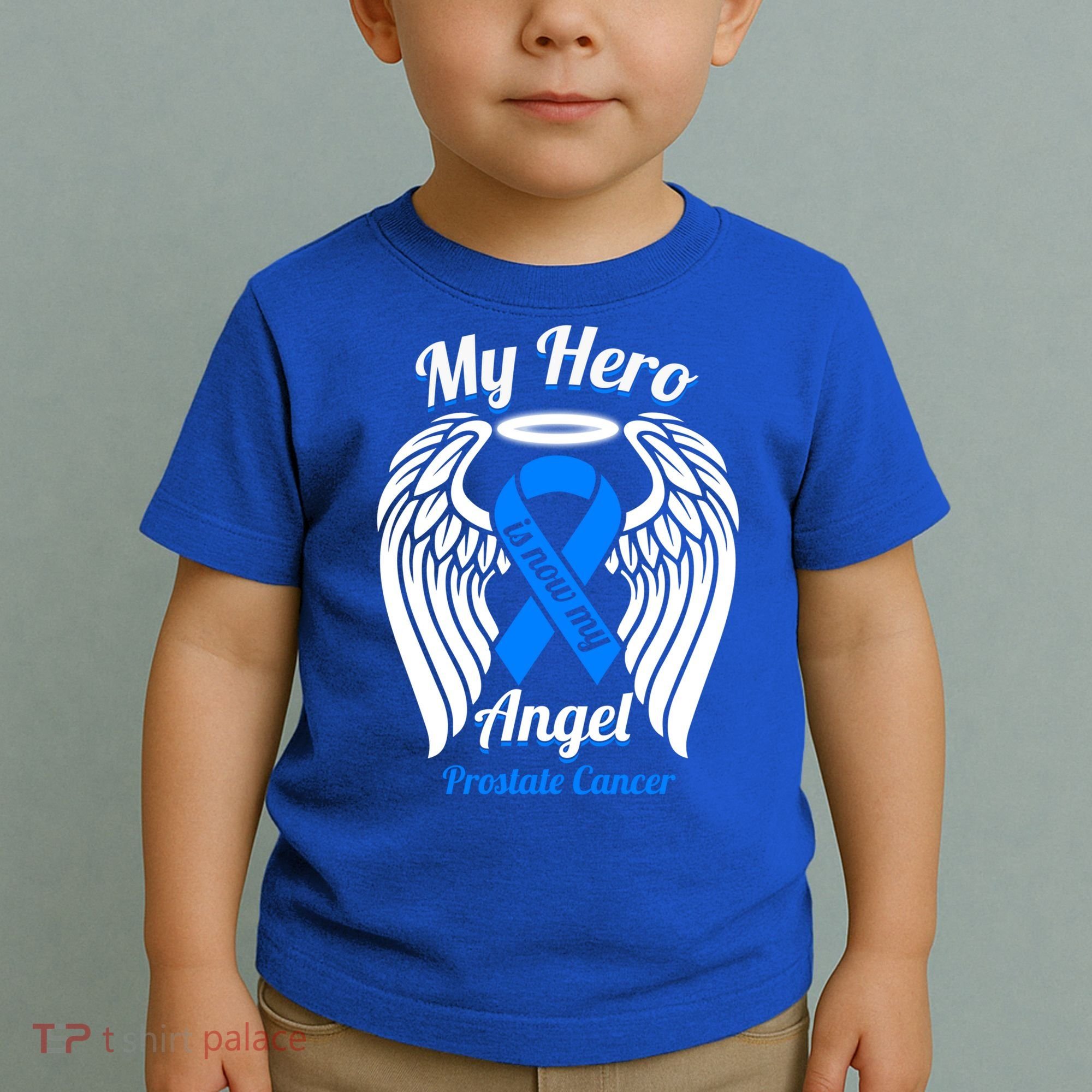 Prostate Cancer My Hero Is Now My Angel Wings Gift Toddler T-Shirt