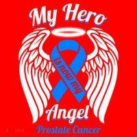 Prostate Cancer My Hero Is Now My Angel Wings Gift Santa Hat thumb 1