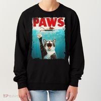 Paws Cat Mouse Parody Cat Shark Chasing Mouse Kitten Women's Sweatshirt thumb 0