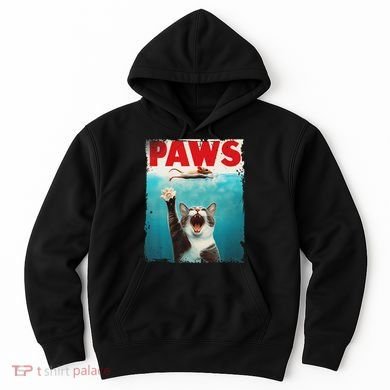 Paws Cat Mouse Parody Cat Shark Chasing Mouse Kitten Hoodie