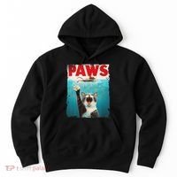 Paws Cat Mouse Parody Cat Shark Chasing Mouse Kitten Hoodie thumb 0