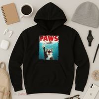 Paws Cat Mouse Parody Cat Shark Chasing Mouse Kitten Hoodie thumb 3