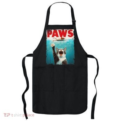 Paws Cat Mouse Parody Cat Shark Chasing Mouse Kitten Apron