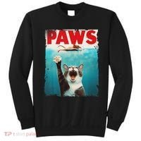 Paws Cat Mouse Parody Cat Shark Chasing Mouse Kitten Sweatshirt thumb 0