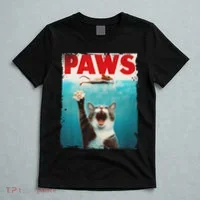 Paws Cat Mouse Parody Cat Shark Chasing Mouse Kitten T-Shirt thumb 5