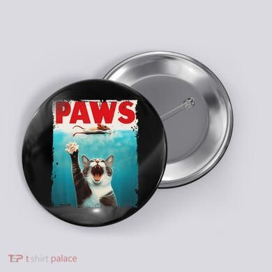 Paws Cat Mouse Parody Cat Shark Chasing Mouse Kitten Button