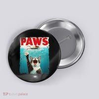Paws Cat Mouse Parody Cat Shark Chasing Mouse Kitten Button thumb 0