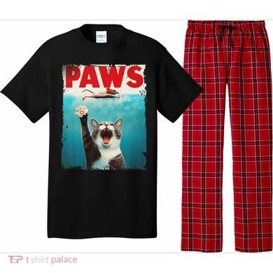 Paws Cat Mouse Parody Cat Shark Chasing Mouse Kitten Pajama Set