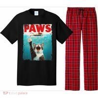 Paws Cat Mouse Parody Cat Shark Chasing Mouse Kitten Pajama Set thumb 0