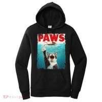 Paws Cat Mouse Parody Cat Shark Chasing Mouse Kitten Women's Hoodie thumb 0