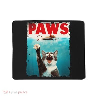 Paws Cat Mouse Parody Cat Shark Chasing Mouse Kitten Mousepad