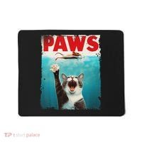 Paws Cat Mouse Parody Cat Shark Chasing Mouse Kitten Mousepad thumb 0