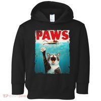 Paws Cat Mouse Parody Cat Shark Chasing Mouse Kitten Toddler Hoodie thumb 0