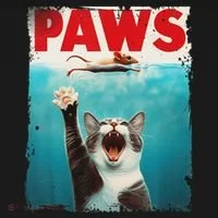 Paws Cat Mouse Parody Cat Shark Chasing Mouse Kitten Toddler Hoodie thumb 2