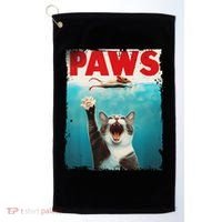 Paws Cat Mouse Parody Cat Shark Chasing Mouse Kitten Golf Towel thumb 0