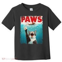 Paws Cat Mouse Parody Cat Shark Chasing Mouse Kitten Toddler T-Shirt thumb 0