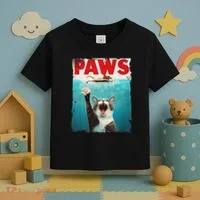 Paws Cat Mouse Parody Cat Shark Chasing Mouse Kitten Toddler T-Shirt thumb 3