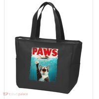 Paws Cat Mouse Parody Cat Shark Chasing Mouse Kitten Tote Bag thumb 3