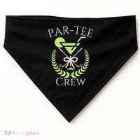 Par Crew Martini Cocktails Golf Drinking Matching USA-Made Doggie Bandana thumb 0