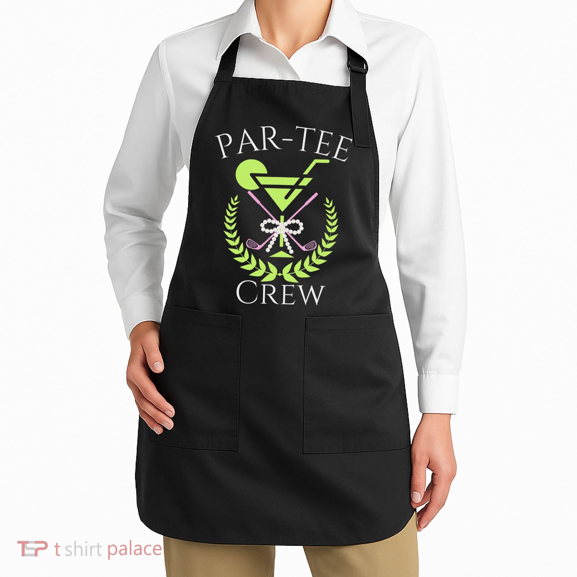 Par Crew Martini Cocktails Golf Drinking Matching Apron